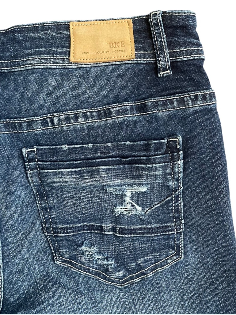 BKE Payton Universal Fit Mid-Rise Ankle Skinny Distressed Jeans Women’s Size 27 - Picture 4 of 7